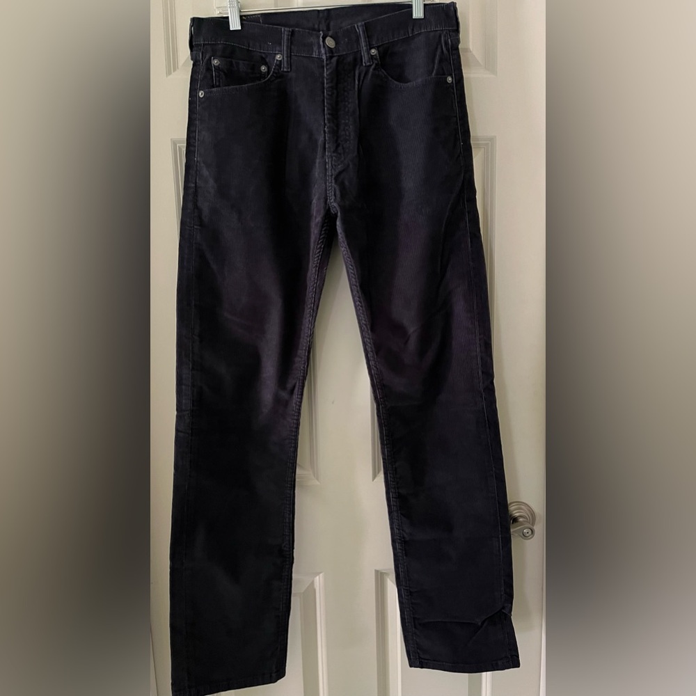 Men’s Levi’s 505 Charcoal corduroy pants, 33x34